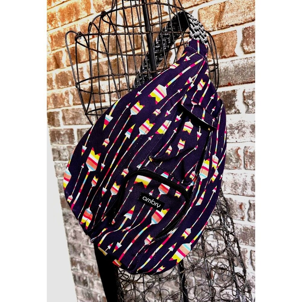 Ambry Nora Sling Bag Crossbody Hiking Backpack Arrow Print Tribal Laptop…